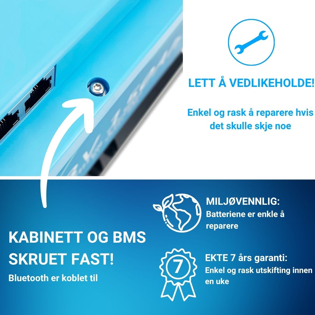 Supervolt Pro LiFePO₄ 12,8 V 105 Ah litiumbatteri – Smart BMS, Bluetooth, grensesnitt og oppvarming ned til −30 °C
