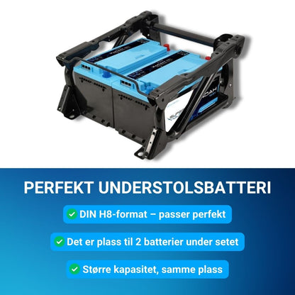 Supervolt Pro LiFePO₄ 12,8V 240Ah litiumbatteri – Smart BMS, Bluetooth, grensesnitt og oppvarming ned til −30 °C
