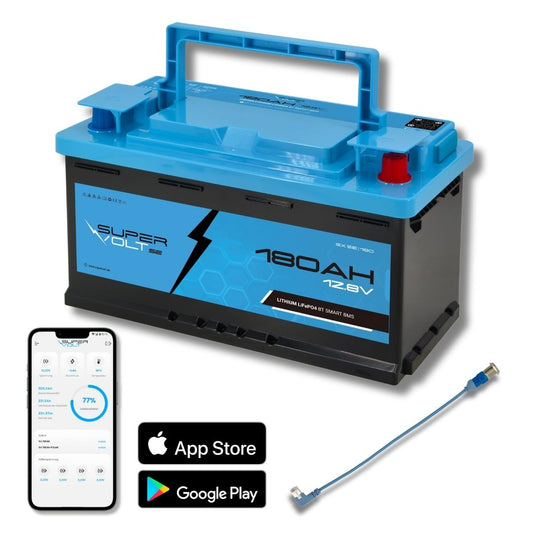 Fritidsbatteri Lithium 180Ah med Smart BMS | Supervolt