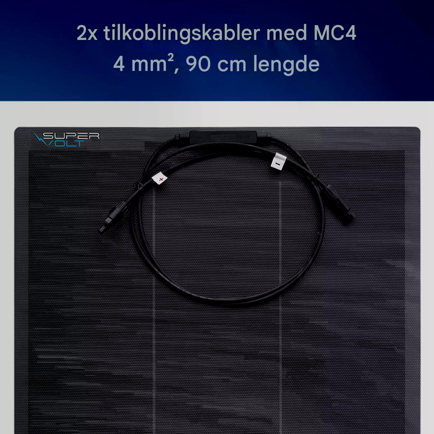 Supervolt Solar Flex 130W – Fleksibelt solcellepanel – Back Contact-teknologi