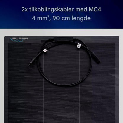 Supervolt Solar Flex 130W – Fleksibelt solcellepanel – Back Contact-teknologi